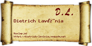 Dietrich Lavínia névjegykártya